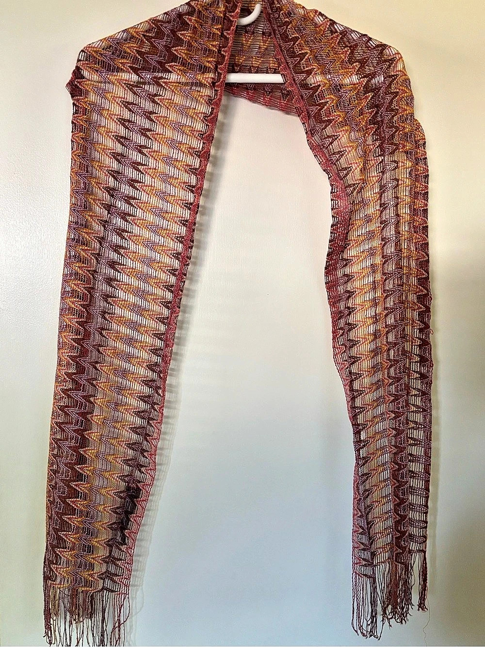 Missoni Zigzag Scarf in Warm Autumn Colors